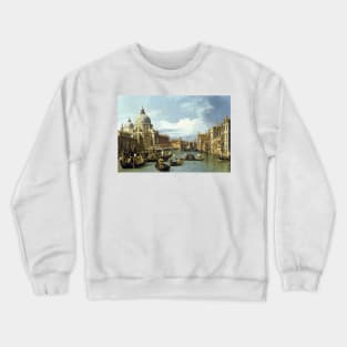 The Entrance to the Grand Canal, Venice by Canaletto Crewneck Sweatshirt